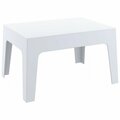 Fine-Line Box Resin Outdoor Center Table White FI2846308